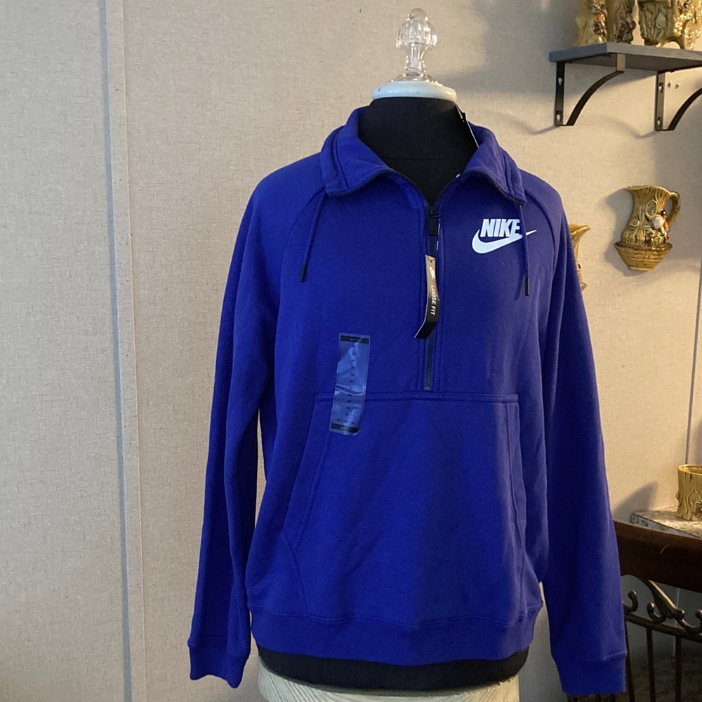 Nike Blue Half-Zip Sweatshirt